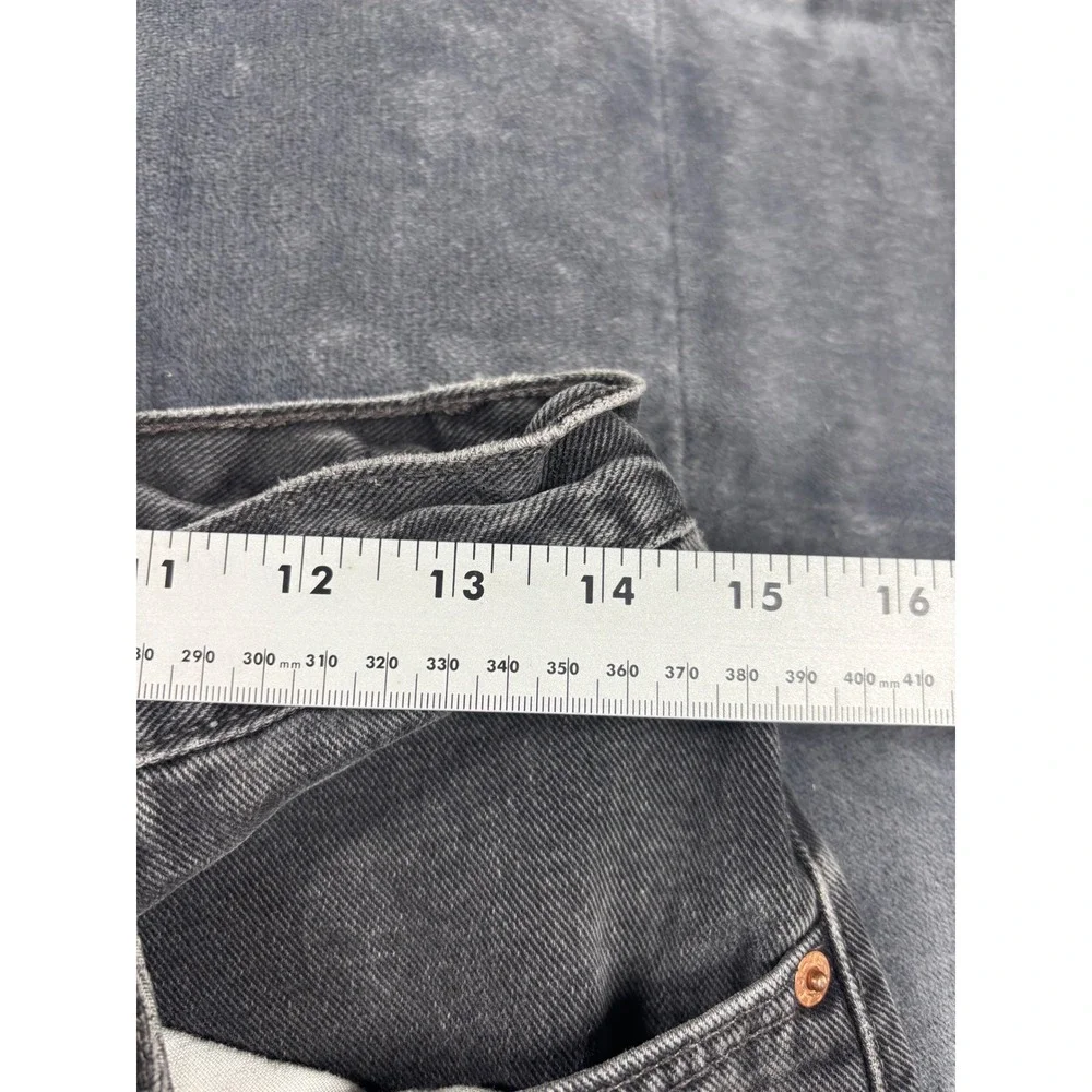 Levis 505 Mens Vintage Made in USA Faded Black Straight Leg Denim Jeans 33x34